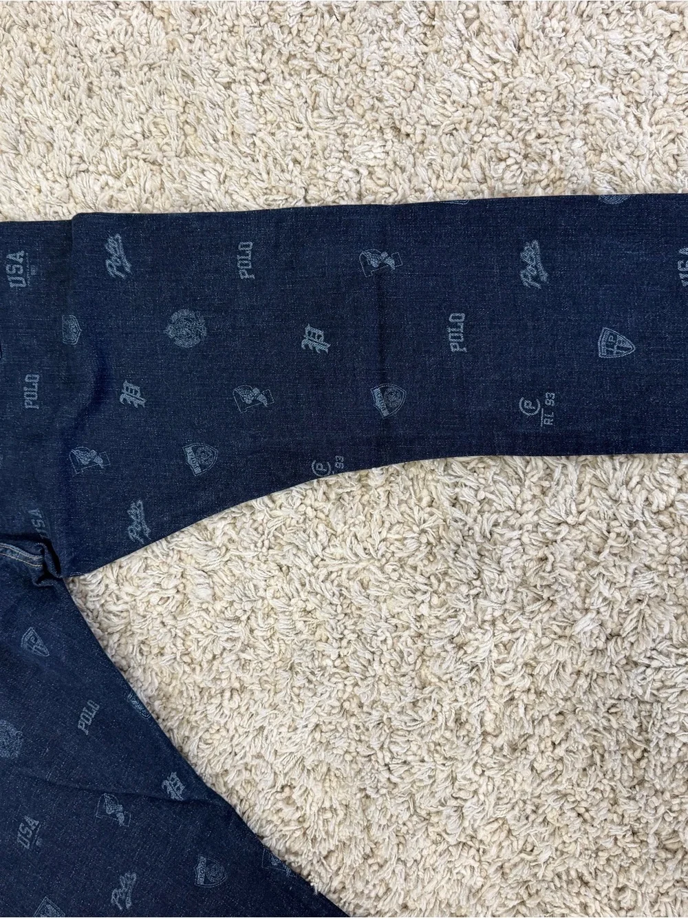 LIMITED Polo by Ralph Lauren Dark Navy Logo-Print Skinny Jeans